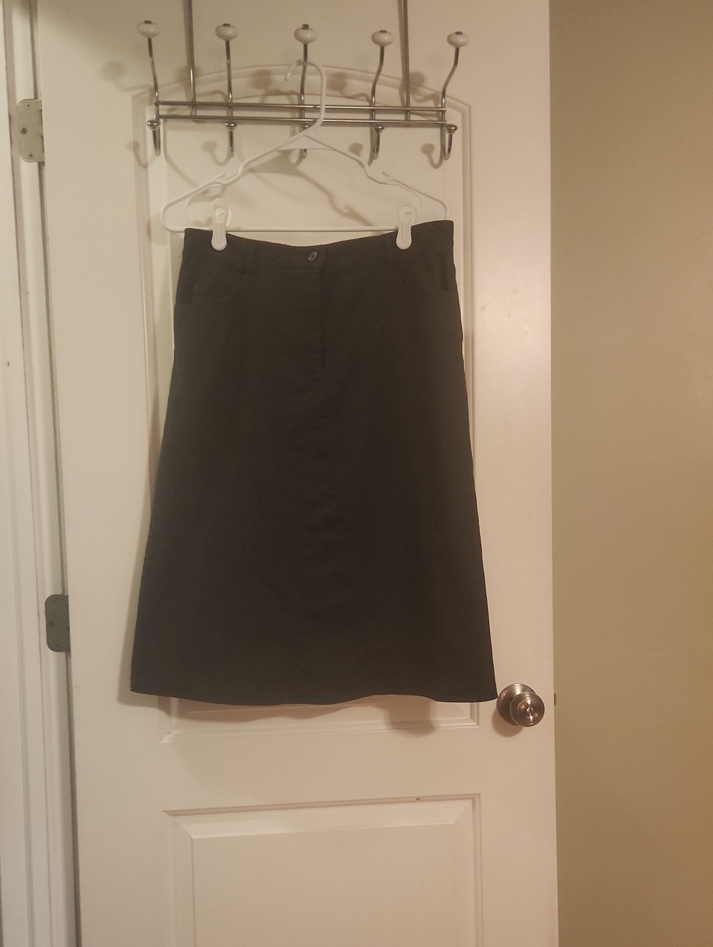 Classic Navy Blue A-Line Women's Skirt